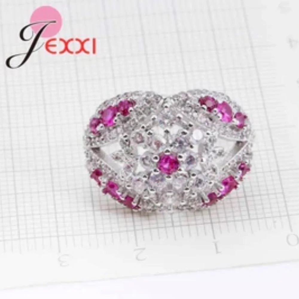 Size 9 Pink / Cubic Zirconia Ring Wedding Engagement Promise Gift